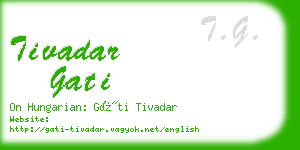 tivadar gati business card